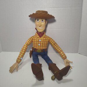 Disney Pixar Toy Story Talking Woody Thinkway Toys Figure Tested Works No Vest